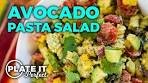 Healthy Avocado Cilantro Pasta Salad At Home | Plate It Perfect