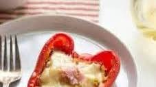 Healthy Stuffed Peppers with Ham and Cheese