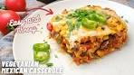 Healthy Vegetarian Mexican Casserole with Rice & Beans