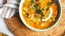 Hearty chicken vegetable soup