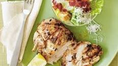 Herb chicken with cheat's lemon Caesar salad