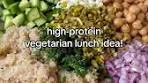 HIGH-PROTEIN QUINOA SALAD!!! this vegetarian lunch idea ...