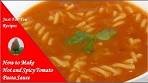 Hot And Spicy Tomato Pasta Soup