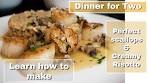 How to make pan seared Scallops with Creamy Mushroom ...