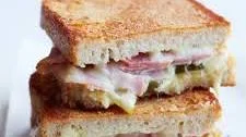 Inside-Out Grilled Ham and Cheese Sandwiches
