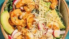 Kale Caesar Salad with Cajun Shrimp (Keto, Gluten-Free)