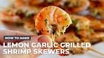 Lemon Garlic Grilled Shrimp Skewers Recipe