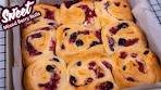 Mixed Berry sweet rolls with cream cheese and mandarin filling