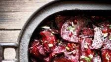 Moroccan Roasted Beets with Pomegranate and Pistachio