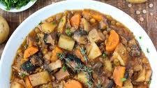 Mushroom Stew with Lentils & Potato (Vegan!)
