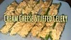 Old School Cream Cheese Stuffed Celery