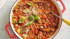 One-pan ratatouille risoni recipe