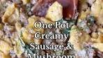 One Pot Creamy Sausage & Mushroom Tortellini Recipe