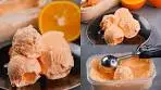 ORANGE ICE CREAM RECIPE | HOME MADE SUPER SOFT ...