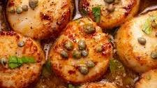 Pan Seared Scallops with Lemon Caper Sauce