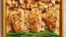 Parmesan Crusted Chicken Sheet Pan Dinner