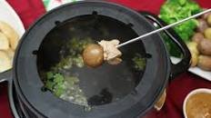 Pork Fondue in Lemongrass Broth