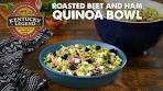 Roasted Beet Ham Quinoa Bowl