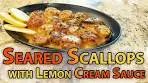 Seared Scallops with Lemon Cream Sauce | Chef Lorious