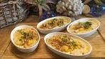 SHRIMP AND CRAB AU GRATIN WITH BÉCHAMEL SAUCE