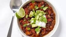 Smoky black bean and sweet potato chili