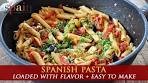 Spanish Pasta with Roasted Peppers and Marcona Almonds