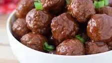 Spicy Grape Jelly BBQ Meatballs