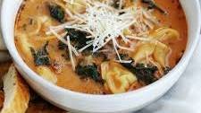 Spicy Sausage, Kale & Tortellini Soup