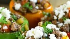 Stuffed Bell Peppers with Picadillo