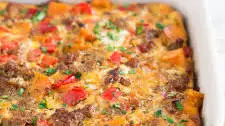 Sweet Potato, Sausage and Egg Breakfast Casserole