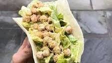 Vegan Caesar Wrap with Crispy Chickpeas