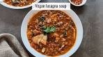 Vegan lasagna soup (Plant based lasagna soup with spinach ...