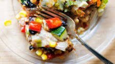 Vegetarian Layered Tortilla Casserole