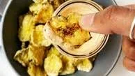 Air Fried Pickles and Buffalo Ranch Dip (Vegan, Gluten-Free Option)