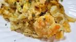 BAKED SEAFOOD ALFREDO/ with shrimp and crabmeat