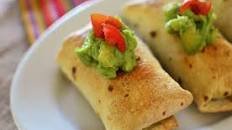 Baked Turkey and Black Bean Chimichangas