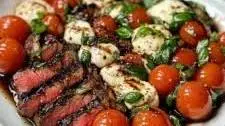 Balsamic Caprese Grilled Flank Steak