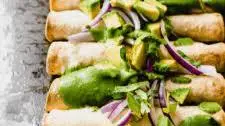 Black Bean Taquitos with Avocado Dip