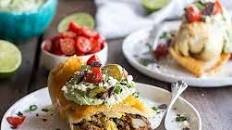 Breakfast Chimichangas with Avocado + Cajita Cheese.