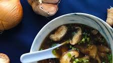 Brothy Shiitake Soup with Ginger and Garlic