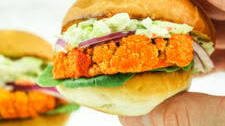 Buffalo Cauliflower Sliders with Blue Cheese Slaw