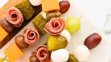 Charcuterie Skewers with Salami Roses