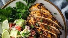 Chili Lime Chicken with Avocado Feta Salsa