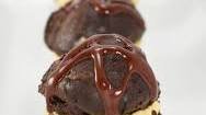 Chocolate Peanut Butter Cream Puffs