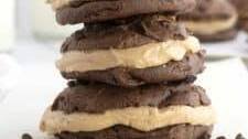 Chocolate Peanut Butter Cream Puffs