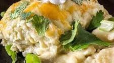 Creamy Chicken & Spinach Enchilada Casserole