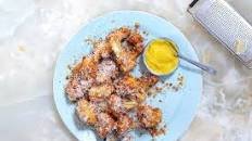 Crispy cheese and mustard cauliflower bites