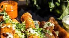 Crispy Jalapeño Cream Cheese Cauliflower Taquitos
