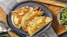 Cubano Ham Quesadillas with Pickles and Fresh Salad