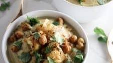 Curried Cauliflower and Chickpea Soup